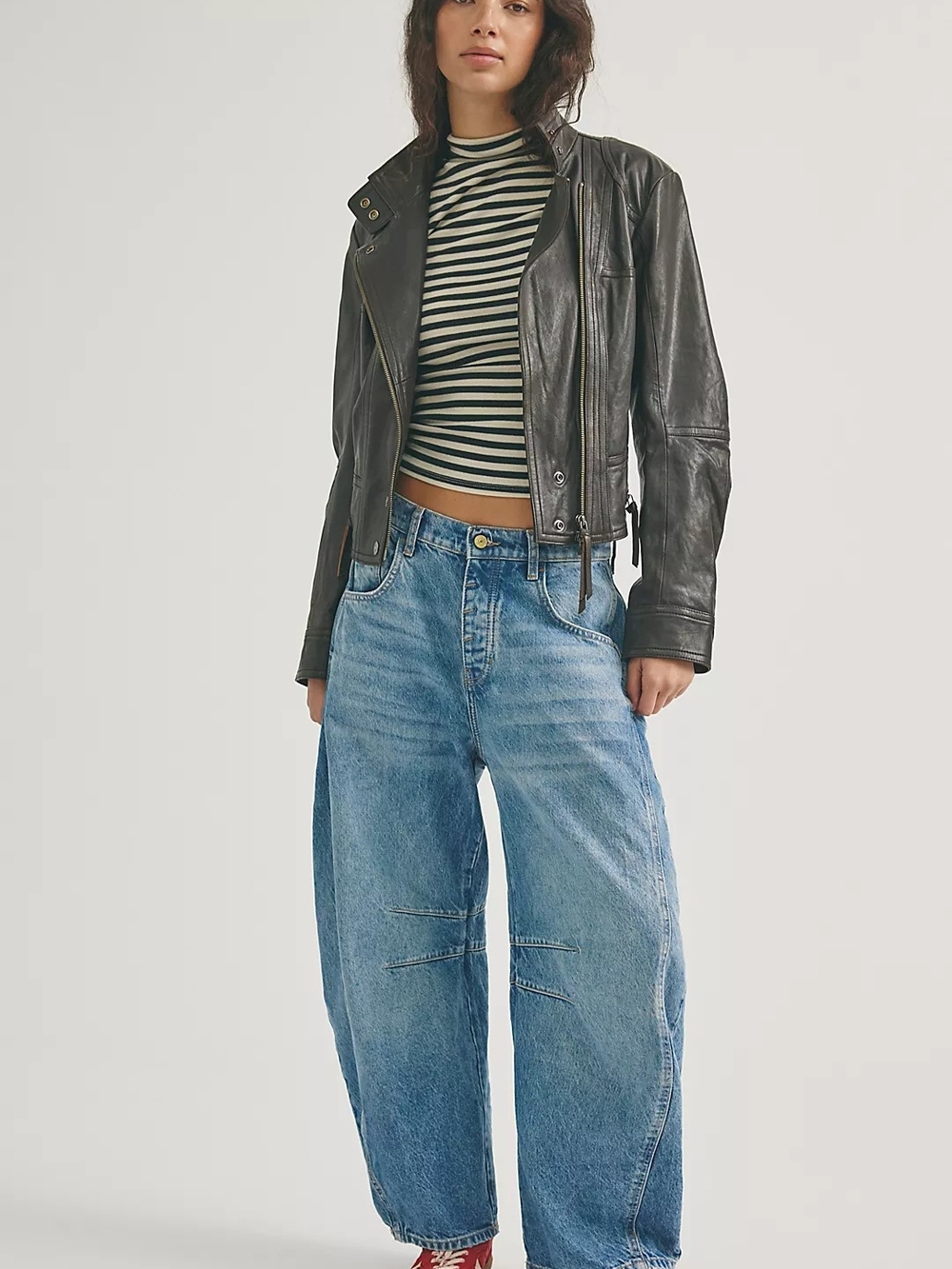 We The Free Good Luck Mid-Rise Barrel Jeans 26-Petite